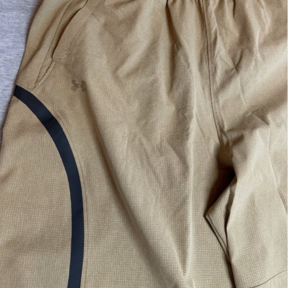 NWT Under Armour Unstoppable Vent Parachute Pants Camel Oversized - Picture 11 of 11